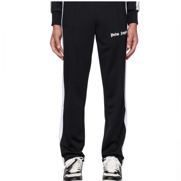PALM ANGELS, Joggers in Black w/White striped trim at out-seams, NWOT, Med $300 - Picture 1 of 8